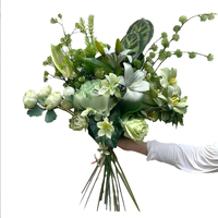 Arrangements de boules de fleurs artificielles en soie, grandes fleurs dorées et feuilles, respectueux de l'environnement, coordination personnalisée pour centres de table