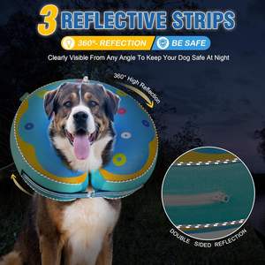 Collar Inflable Personalizado para Perros (Alternativa al <span class=keywords><strong>E</strong></span>-Collar) - Reflectante, Ajustable y Suave para Mascotas de Todos los Tamaños - Product Image 2
