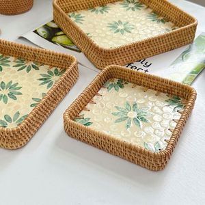 Cesta de mimbre ecológica y duradera con diseño de concha colorida para frutas, desayuno, pan y aperitivos, ideal como recuerdo de boda - Product Image 4