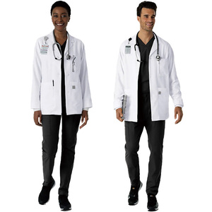 Uniformes d'hôpital médical blanc élevé tissé à manches longues manteau de médecin infirmière blouse de laboratoire respirant doux Spandex Service de couture - Product Image 5