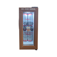 Réfrigérateur à boissons personnalisé pour comptoir, porte en verre, refroidisseur de boissons commercial pour canettes et bouteilles, 16L