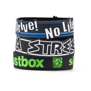 Colorful Silicone Environmental Friendly Inspirational Quotes Motivational Saying Bracelet Wristband Logo for Event Promotional - Product Image 2