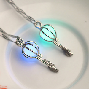 Glowing in Dark Flower Shape Collier Vintage Artistic Love Heart Shell Fruit Shape Hollow Luminous Necklace to My <span class=keywords><strong>Daughter</strong></span> - Product Image 5