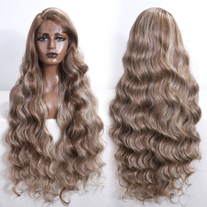 Perruque en cheveux humains vietnamiens à dentelle frontale haute densité, vague naturelle, sans colle, non traitée, perruque en dentelle en gros - Product Image 5