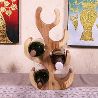 Meuble de bar créatif Houselin, en bois sculpté, à cinq niveaux, en bois massif, pour la présentation du vin, couleur personnalisée, gain de place