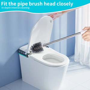 קומפקטי נירוסטה ידית מברשת טואלט לאחסון שטח מוצר חדש-חיסכון במברשות ניקוי ביתי - Product Image 4