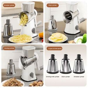 Customized Logo Kitchen Food Prep Slicing Tool Multi-Function <b>Vegetable</b> <b>Cutter</b> Adjustable <b>Vegetable</b> Hand Cranked <b>Vegetable</b> Cut - Product Image 3