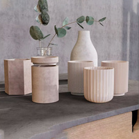 C & H Home Decoration Ensemble cadeau de diffuseur et de bougie en céramique de style royal pour roseau en ciment