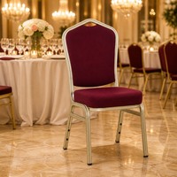 Chaises de banquet empilables en gros pour restaurants, hôtels, mariages – Chaises de fête en métal, ensemble de chaises de salle à manger de luxe