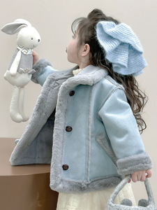 Cappotto per Bambine Autunno e Inverno 2025 Nuovo Stile alla Moda Ispessito NavyTop Casual <span class=keywords><strong>Abbigliamento</strong></span> <span class=keywords><strong>Invernale</strong></span> per Bambine - Product Image 2