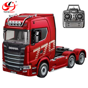 Nuevo Huina 1501 1502 Scania 770S V8 1:18 Camión de Remolque de Plataforma con Licencia RC, Luces LED, Sonido, Control Remoto Proporcional de 2.4GHz - Product Image 1