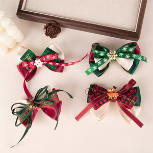 Noël Halloween Nouvel An Filles Cheveux Velours Ruban Arc Clip Épingle À Cheveux Barrettes pour Petit Adolescent Toddler Bébé Cadeau - Product Image 2