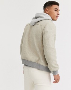 Veste pour homme KY <span class=keywords><strong>Fisher</strong></span>, fermeture éclair, poches latérales, poignets et ourlet côtelés, col en fourrure gris clair - Product Image 3