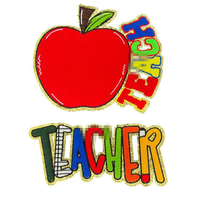 Patchs thermocollants 3D brodés de haute qualité pour enseignants, avec grand logo à paillettes et sequins en chenille, pour vêtements et vestes personnalisés, en gros