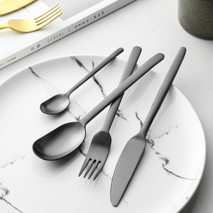 Juego de Cubiertos de Acero Inoxidable Industrial Jinhui 304, Juego de Cuchillo, Tenedor y Cuchara para Postre con Acabado Pulido Espejo, Estilo Occidental - Product Image 2