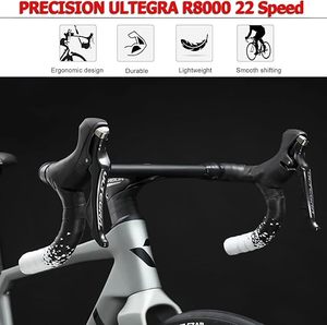 Vélo de Gravel <span class=keywords><strong>R8000</strong></span> 22 vitesses avec cadre en fibre de carbone, roues en alliage 700*28C et freins à disque mécaniques pour adultes, idéal pour la course et le sport - Product Image 3