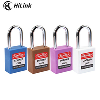 LOTO Fabricant Vente en gros Industrie Sécurité Lockout Tagout Cadenas de sécurité avec clé couverte multicolore