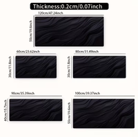 Tapis de souris gaming artistique style Streamline, tissu micro-tissé premium et caoutchouc, tapis de bureau étendu avec bords cousus et base antidérapante