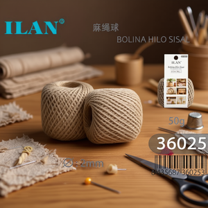 Filo di sisal Ilan in pallina da 2 mm, 50 g, per artigianato e cucito - Product Image 2