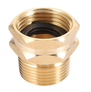 Adaptador de manguera de jardín de latón 3/4 GHT hembra 3/4 NPT conector macho GHT A Adaptador NPT sujetadores de latón a accesorios de tubería - Product Image 2