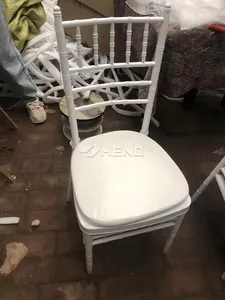 Chaise royale <span class=keywords><strong>Napoléon</strong></span> en plastique blanc imperméable pour extérieur, idéale pour les banquets et les fêtes, chaise empilable en plastique - Product Image 5