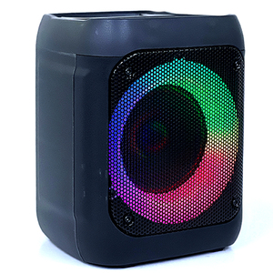 Mới 1500 mAh xách tay 4 inch thông minh RGB 8W karaoke Loa siêu trầm bên DJ nhà Karaoke loa với Mic - Product Image 1