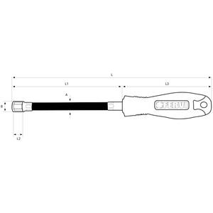 Llave de Tubo Flexible Fervi con Mango de 10 mm para Tareas de Reparación de Precisión - Product Image 1