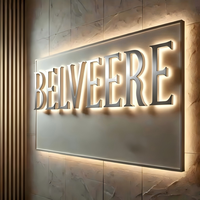 Letras de Canal con Retroiluminación LED 3D Personalizadas, Letreros para Tiendas, Letreros con Iluminación Frontal, Logotipo para Publicidad Comercial