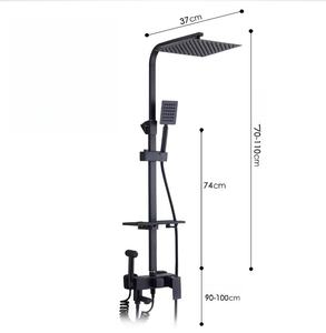 Libert G-8 Top 1 Vente Flash Robinet de salle de bain moderne noir et or thermostatique LED Système de douche à pluie pressurisé pour baignoire - Product Image 6