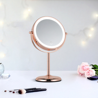 Miroir à Led Espelho 1X/5X Miroir de maquillage rond à angle libre