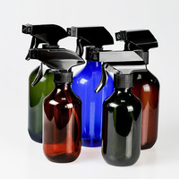 Bouteille de shampooing en plastique ronde et colorée de 300 ml et 500 ml avec pompe et pulvérisateur pour le nettoyage de la voiture et de la maison