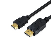 Adaptador DP a HD Macho-Macho de 1.8m, 1080P 2K 3D HDTV, PVC, Cobre Puro, en Bolsa de Polietileno