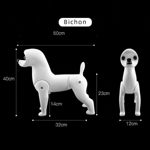 Modèle de tête de chien Teddy/<span class=keywords><strong>Labrador</strong></span>/Poodle pour la pratique du toilettage des animaux de compagnie, avec fausse fourrure en fibre et structure squelettique - Product Image 4