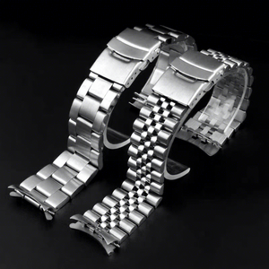 <span class=keywords><strong>Bracelet</strong></span> de montre en acier inoxydable Upro à extrémités courbées avec fermoir double verrouillage pour <span class=keywords><strong>Seiko</strong></span> <span class=keywords><strong>5</strong></span> 20mm 22mm, <span class=keywords><strong>bracelet</strong></span> de remplacement pour montre de plongée Jubilee - Product Image 2
