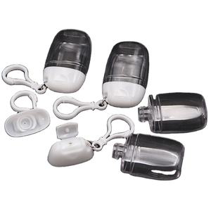 Offre Spéciale – Flacon à crochet <span class=keywords><strong>de</strong></span> 30 ml pour cosmétiques liquides, emballage <span class=keywords><strong>de</strong></span> lotion corporelle, mini-flacon vide en PET transparent avec porte-clés - Product Image 2