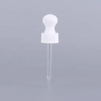 Petit compte-gouttes transparent en verre pour huiles essentielles, bouchons d'ampoules en caoutchouc blanc de 20mm avec pipette en verre, vente en gros