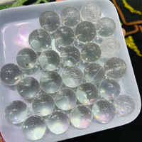 Vente en gros de figurines en cristal de quartz blanc naturel sculptées à la main et gravées au laser, 20 mm-25 mm, pour la décoration de Noël à la maison