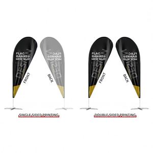 ธงขนนกพิมพ์ลายดิจิทัลแบบกำหนดเองพร้อมเสาอลูมิเนียม - ผ้าโพลีเอสเตอร์ทนทานสำหรับการโฆษณาภายนอกอาคารและยานยนต์ - Product Image 3