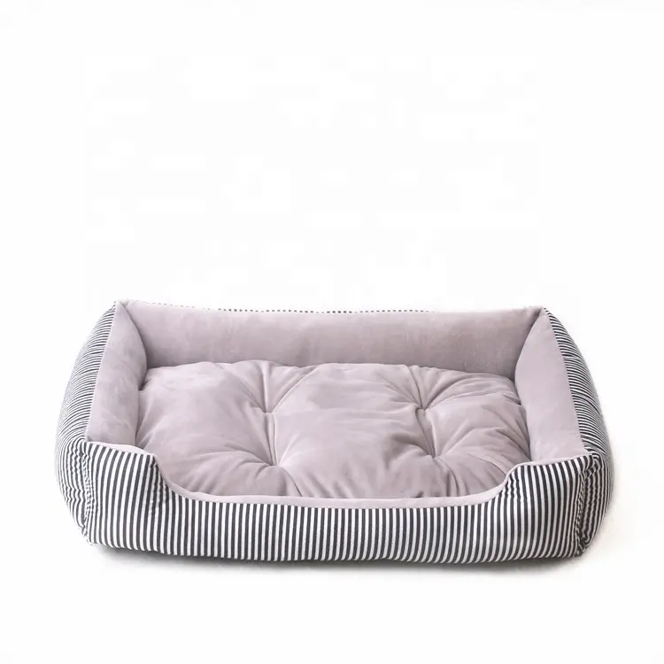 Camas Para De Perros Poliéster Plush Sólido Atacado De Alta Qualidade Plush Dog Bed Sofá Pet Produto Bed Para Dog Cat