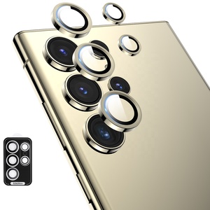 Couvercle de caméra en anneau métallique pour Samsung S24 A54 A34 A14 5G Film de protection d'écran d'objectif en verre - Product Image 2