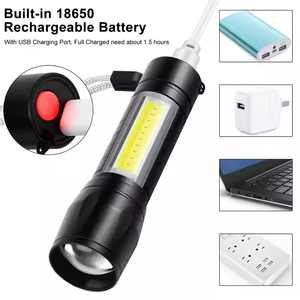 Linterna LED COB Recargable de Aleación de Aluminio, Mini Linterna Táctica Impermeable para Iluminación de Emergencia, Luz de Trabajo de Bolsillo - Product Image 5