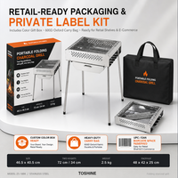 Barbecue au charbon pliable portable robuste personnalisable – Prix de gros pour distributeurs