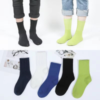 Chaussettes unisexes chaudes bleu royal personnalisées en jacquard personnalisé avec logo de marque Chaussettes hip-hop amusantes respirantes en coton avec motifs vintage