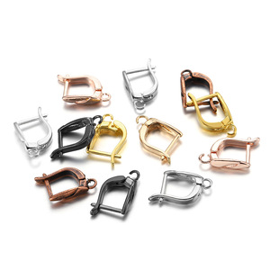 Copper U-Shaped Earring <b>Hooks</b> And <b>Clips</b> 18x11mm Jewelry Findings For DIY Handmade Accessories Studs And Earrings Components - Product Image 2