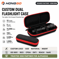 Étui de transport étanche personnalisé pour lampe torche, sac de rangement extérieur en EVA rigide avec fermeture éclair, fabrication OEM/ODM