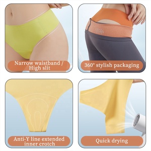 Aiermei Vente en gros usine <span class=keywords><strong>Tanga</strong></span> Bikinis mode respirants cool taille basse pour femmes String grande taille pour dames String sans couture pour femmes - Product Image 4