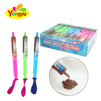 Vente chaude Coloré Seringue Ballon Jouet Liquide Bonbons avec Sauce Au Chocolat