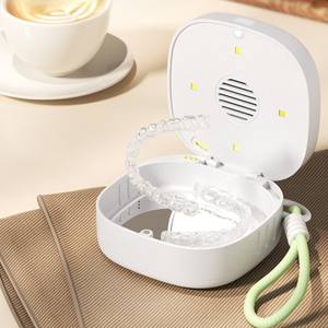 Retenedor Dental, Esterilizador y Limpiador, Estuche de Limpieza <span class=keywords><strong>Invisible</strong></span>, Esterilización UV Inteligente, Aliento Fresco las 24 Horas para Pacientes de <span class=keywords><strong>Ortodoncia</strong></span> - Product Image 5