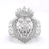 Bague en argent, bijoux hip hop de haute qualité, 12mm, vente en gros