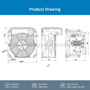 พัดลมแกน ebmpapst รุ่น W2D210-EA10-22 ขนาด 210 มม. 87 วัตต์ 400 โวลต์ AC พัดลมไฟฟ้า พัดลมปรับอากาศ พัดลมระบายความร้อนแบบแกน พัดลมสำหรับเครื่องทำความเย็น - Product Image 4
